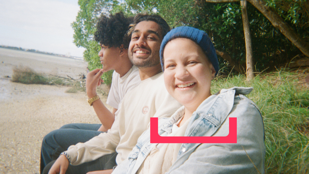 Rangatahi smiling at the beach 