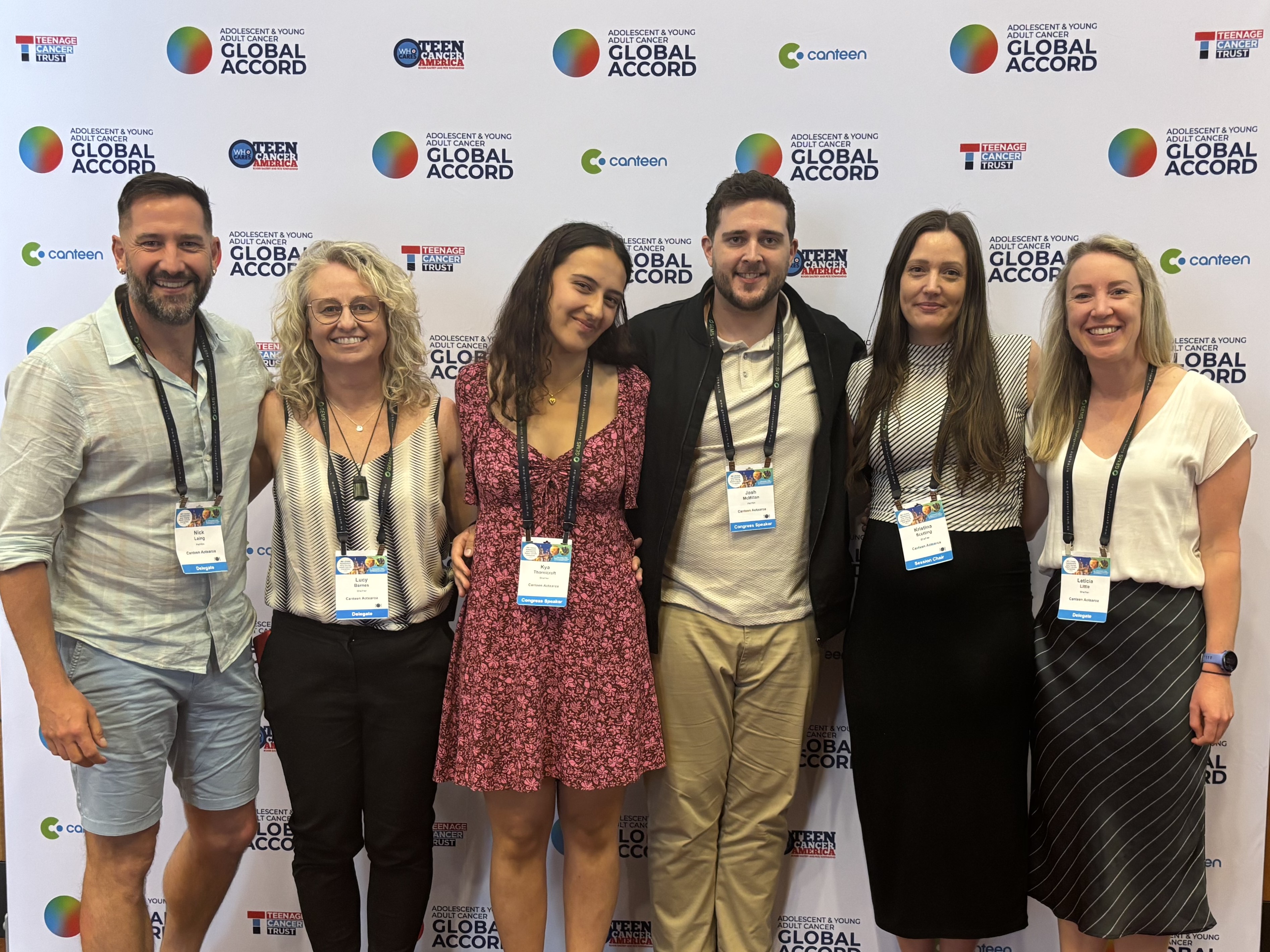 Canteen Aotearoa delegates at 2024 AYA (Adolescent and Young Adult) World Cancer Congress